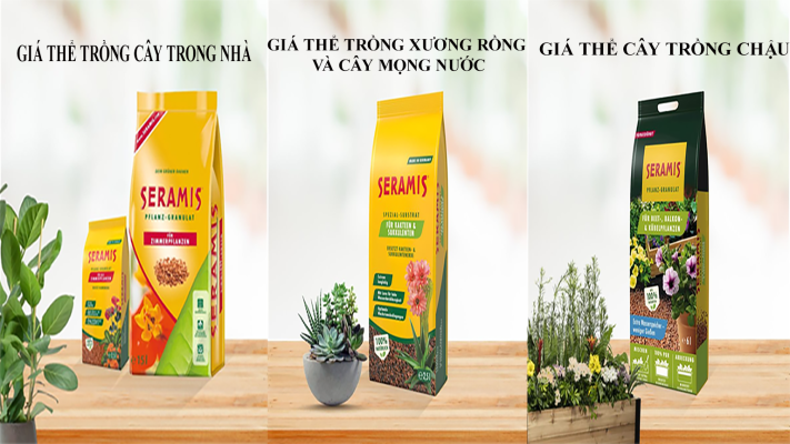 Các loại giá thể SERAMIS đang có trên thị trường