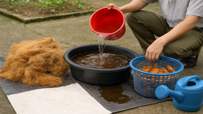 Cách làm giá thể xơ dừa tại nhà